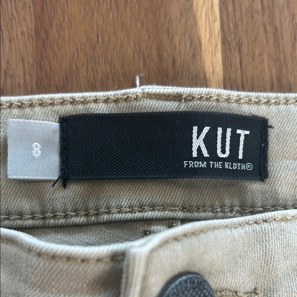 Kut from the Kloth Beige Frayed Hem Jeans - Picture 4 of 12